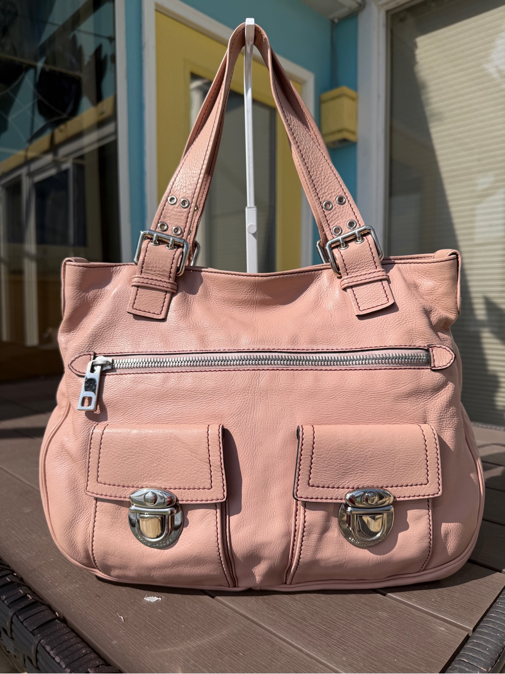 Marc Jacobs Stella Blush Pink Leather Shoulder Bag